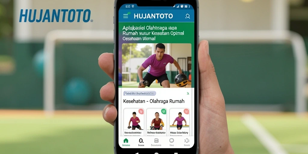 Antarmuka aplikasi HUJANTOTO menampilkan program latihan rumah.