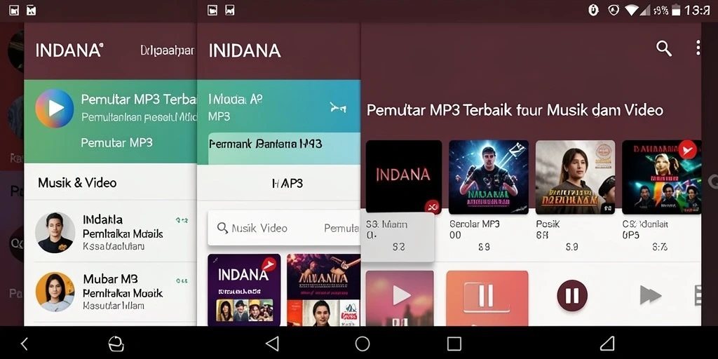 Tampilan antarmuka aplikasi INDAAA yang menarik dan user-friendly.