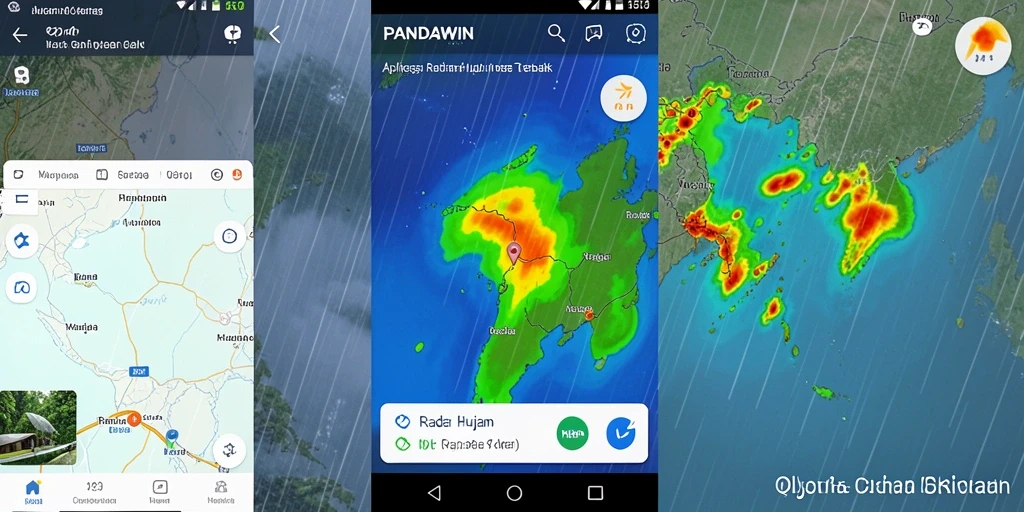 Tampilan utama aplikasi PANDAWIN menampilkan peta cuaca dan Radar Hujan secara jelas.