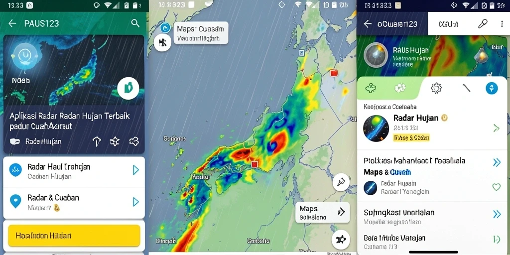 Antarmuka PAUS123 yang menampilkan peta Radar Hujan secara real-time.