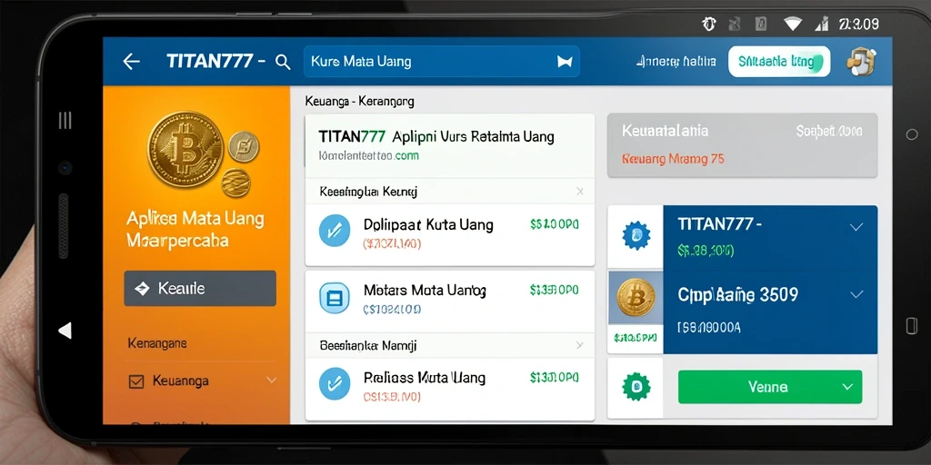 Screenshot antarmuka pengguna TITAN777 menampilkan nilai tukar mata uang.