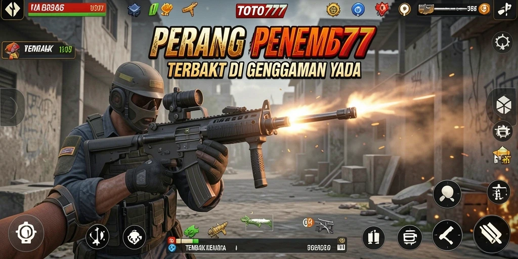 Antarmuka permainan TOTO777 yang mengesankan dengan senjata canggih.